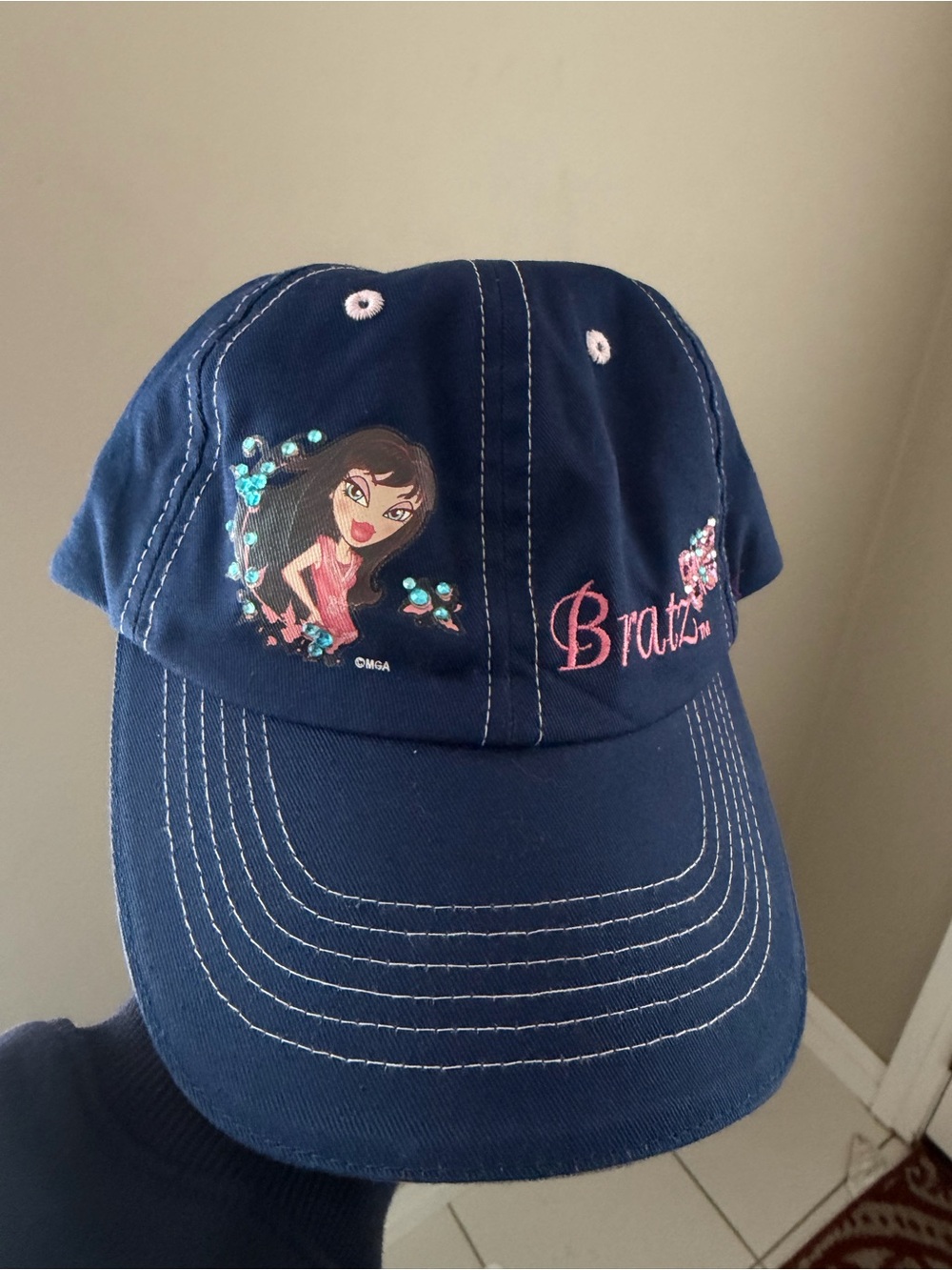 Navy Kids Official Bratz Baseball Cap with Character Embroidery
